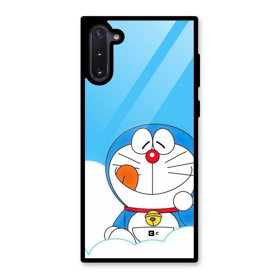 Doremon On Clouds Glass Back Case for Galaxy Note 10