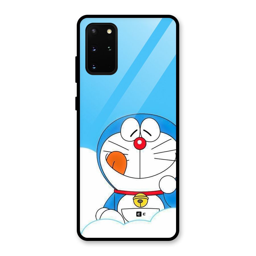 Doremon On Clouds Glass Back Case for Galaxy S20 Plus