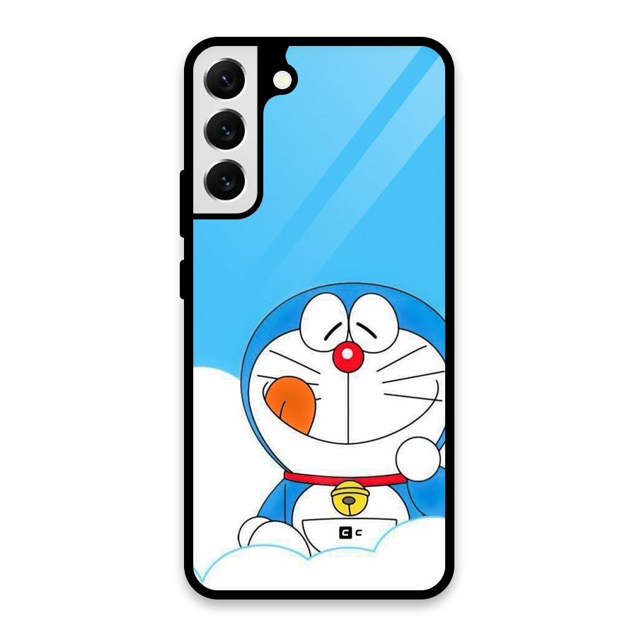 Doremon On Clouds Glass Back Case for Galaxy S22 Plus 5G