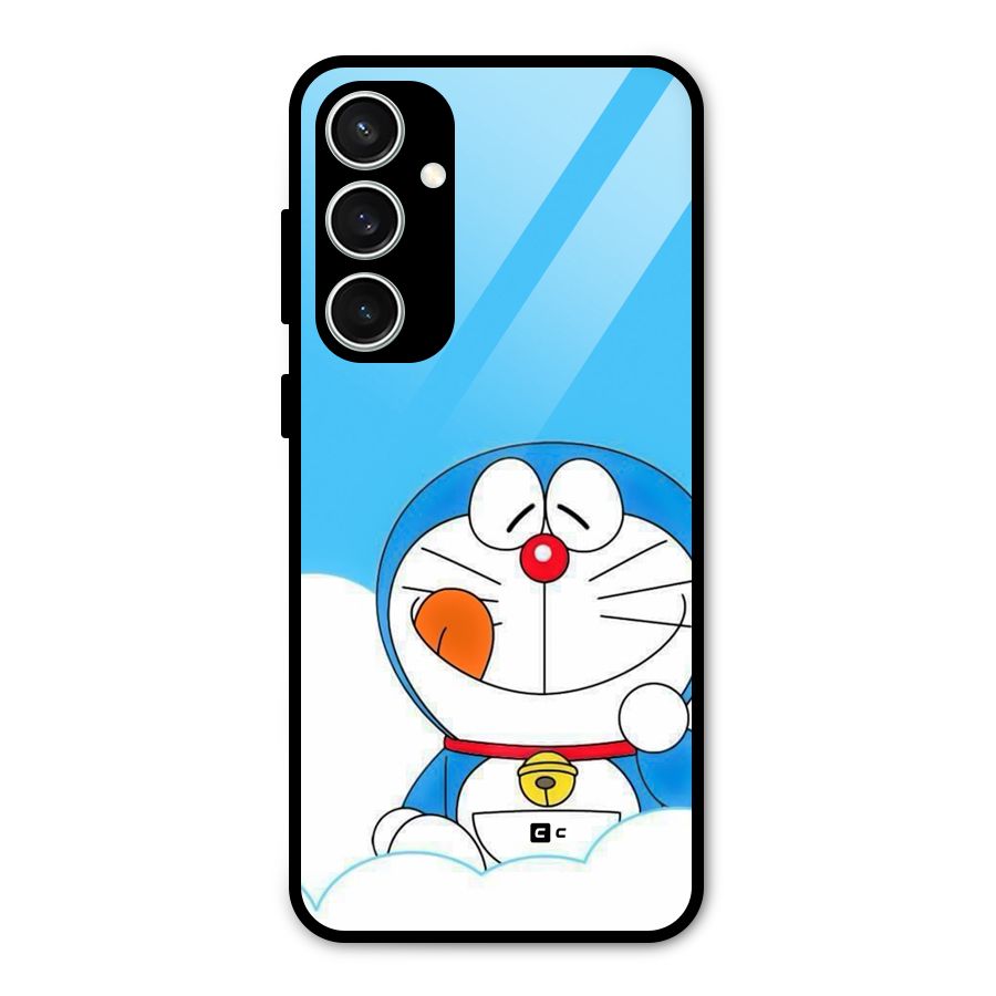 Doremon On Clouds Glass Back Case for Galaxy S23 FE