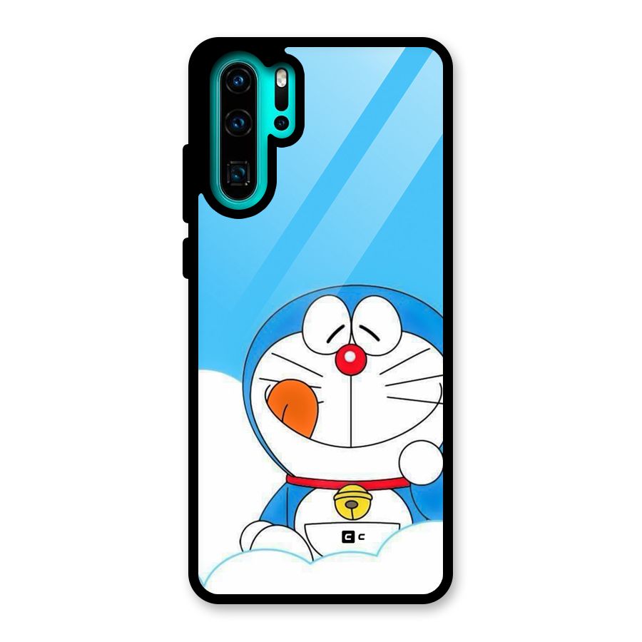Doremon On Clouds Glass Back Case for Huawei P30 Pro