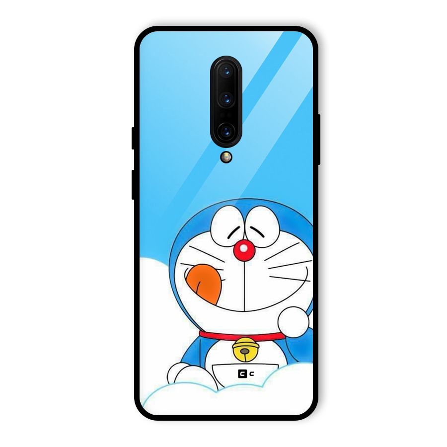 Doremon On Clouds Glass Back Case for OnePlus 7 Pro