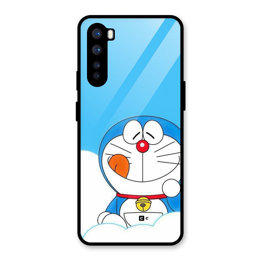 Doremon On Clouds Glass Back Case for OnePlus Nord