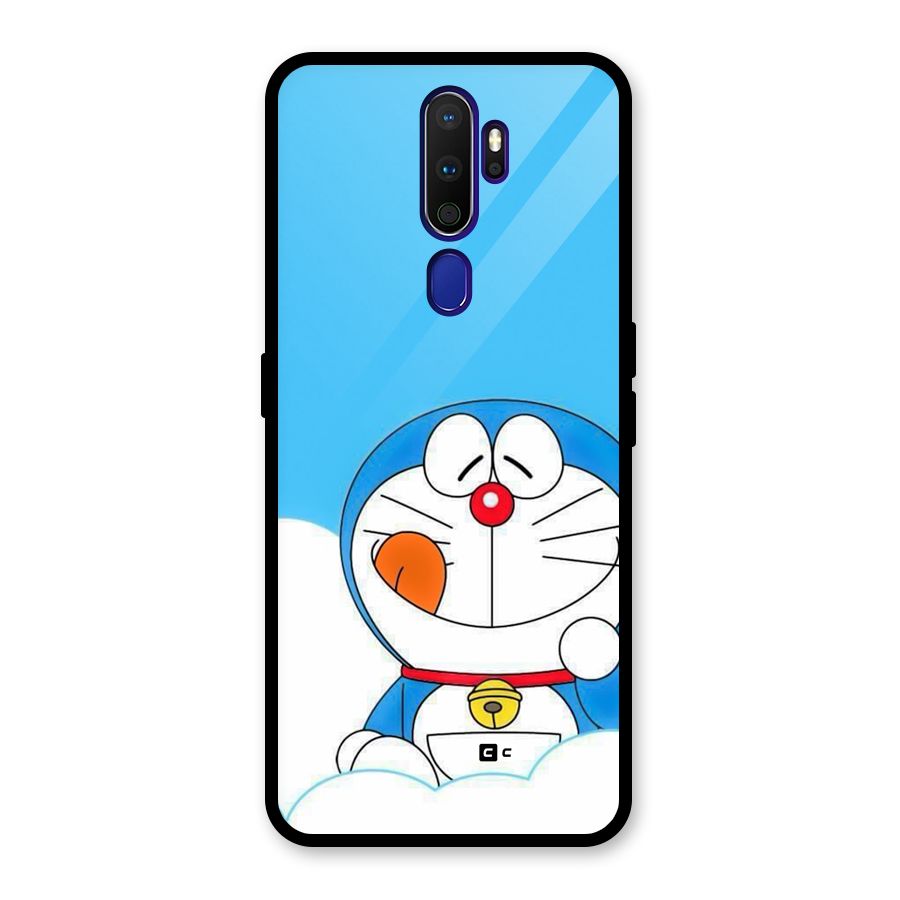 Doremon On Clouds Glass Back Case for Oppo A9 (2020)