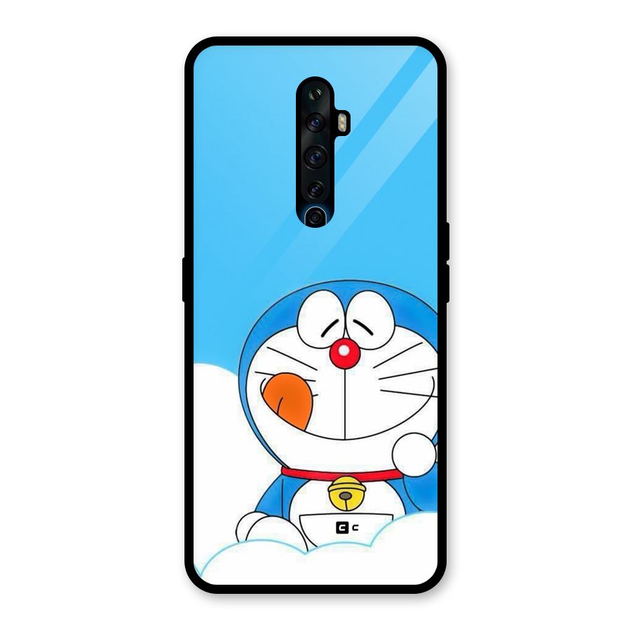 Doremon On Clouds Glass Back Case for Oppo Reno2 Z