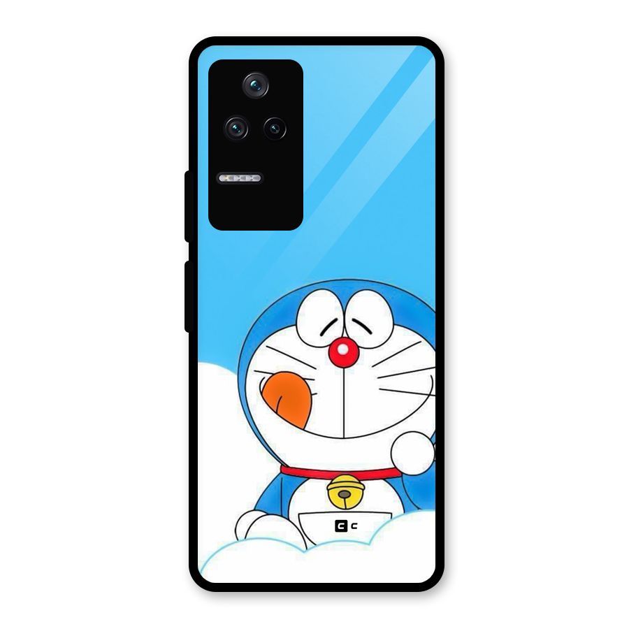 Doremon On Clouds Glass Back Case for Poco F4 5G