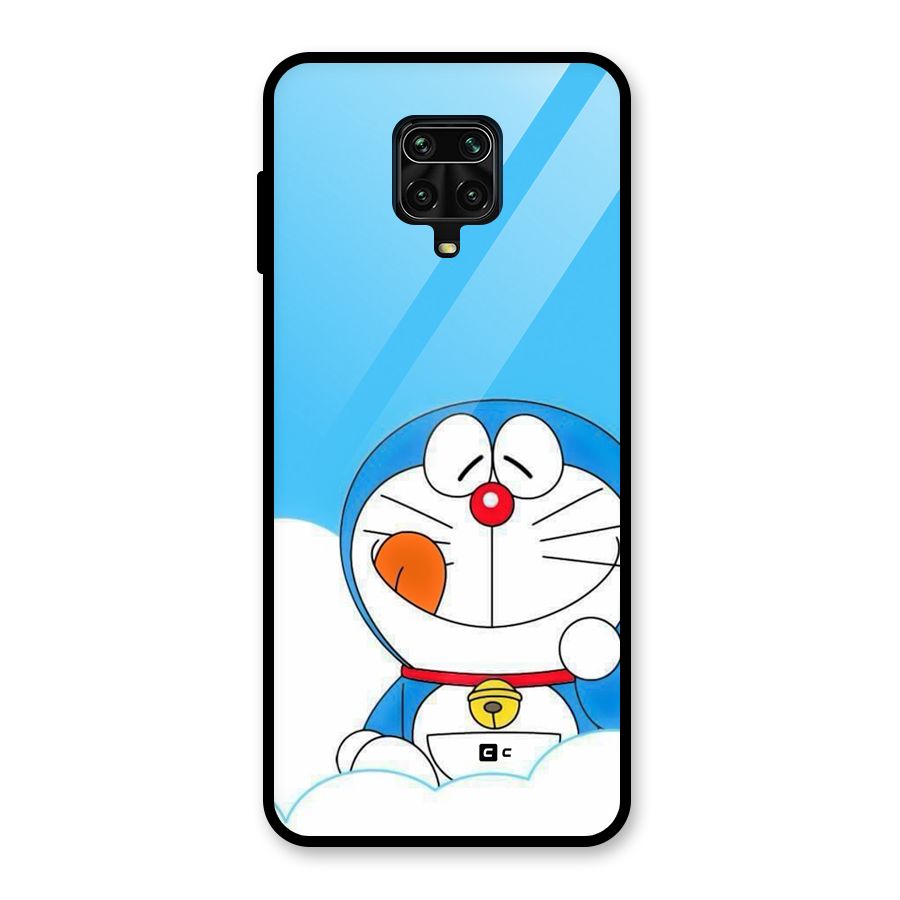 Doremon On Clouds Glass Back Case for Poco M2 Pro