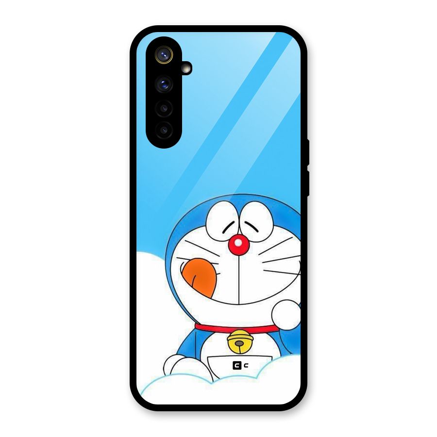 Doremon On Clouds Glass Back Case for Realme 6