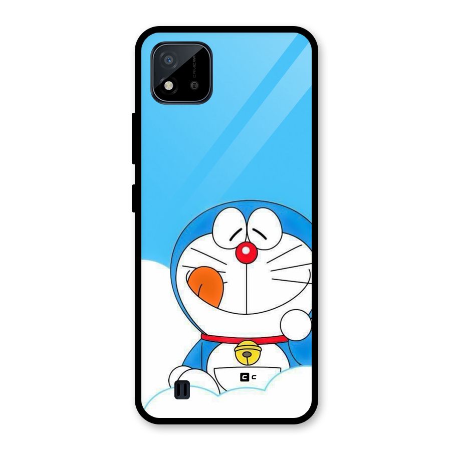 Doremon On Clouds Glass Back Case for Realme C11 2021
