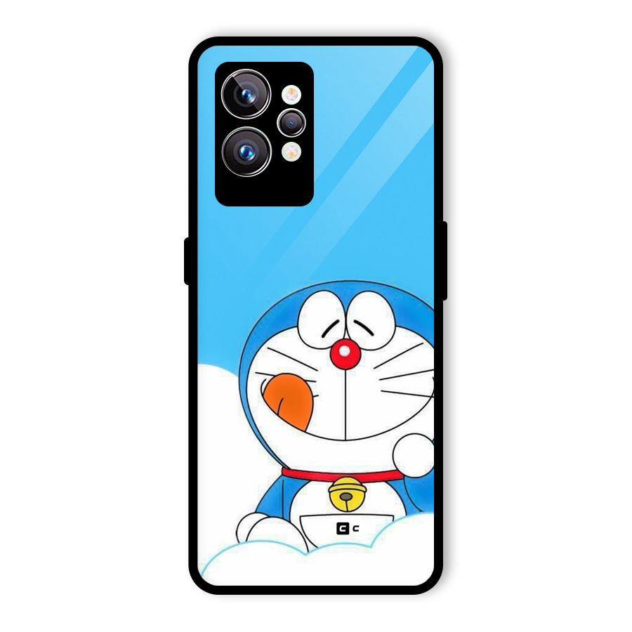 Doremon On Clouds Glass Back Case for Realme GT2 Pro