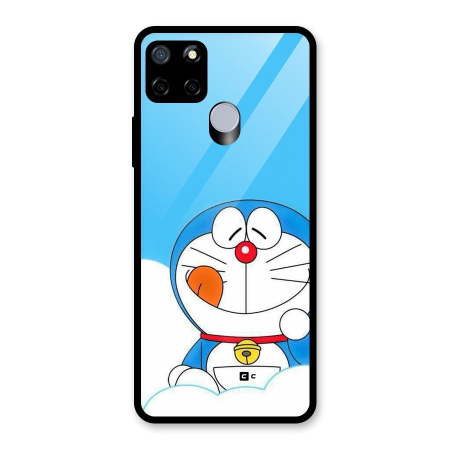 Doremon On Clouds Glass Back Case for Realme Narzo 20