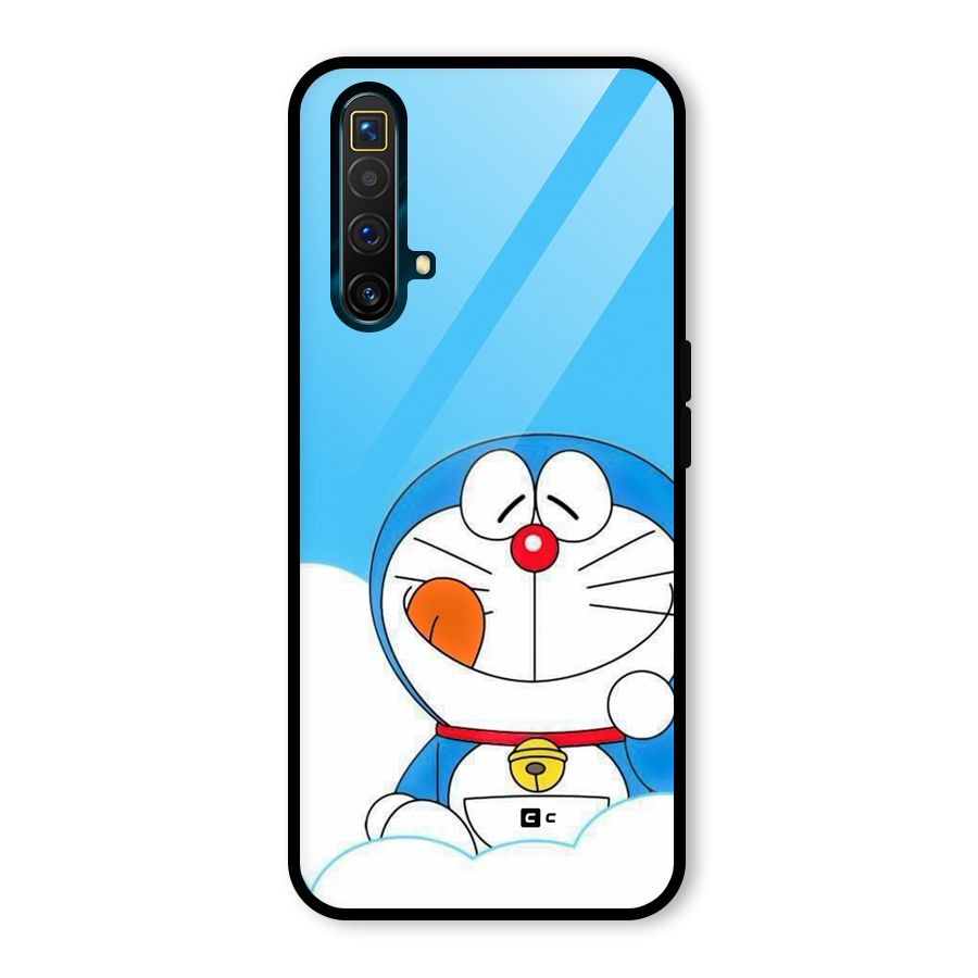Doremon On Clouds Glass Back Case for Realme X3