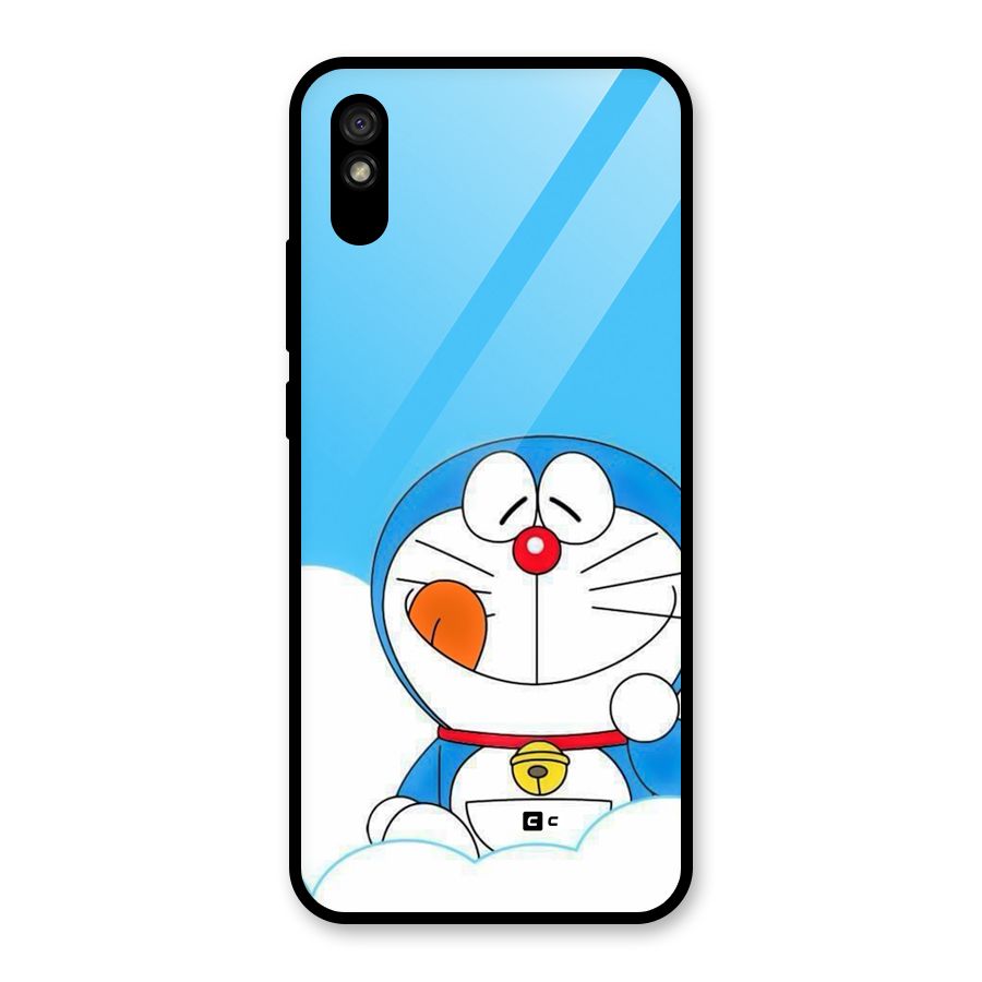 Doremon On Clouds Glass Back Case for Redmi 9i