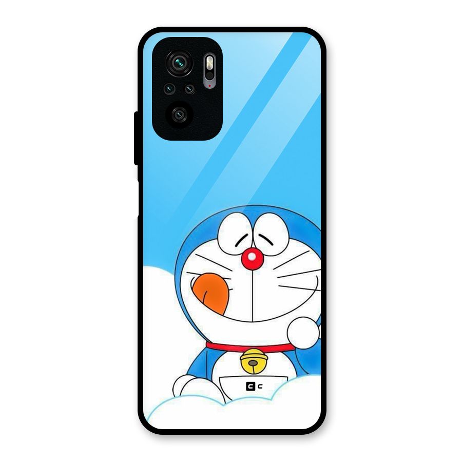 Doremon On Clouds Glass Back Case for Redmi Note 11 SE