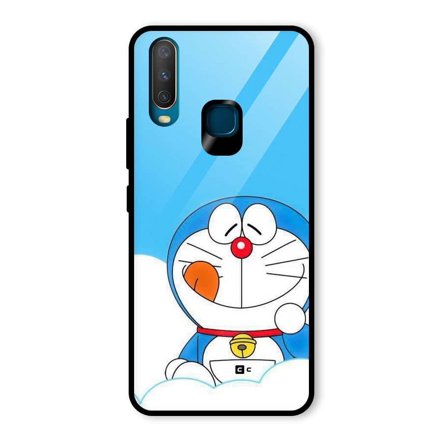 Doremon On Clouds Glass Back Case for Vivo U10