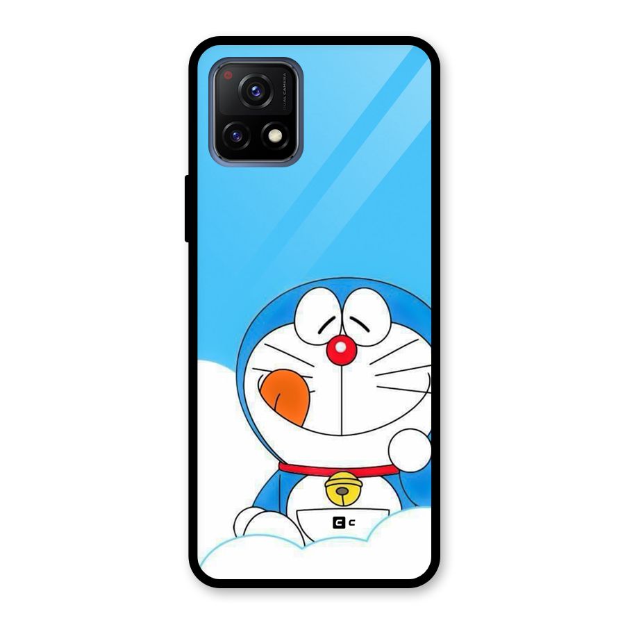 Doremon On Clouds Glass Back Case for Vivo Y72 5G