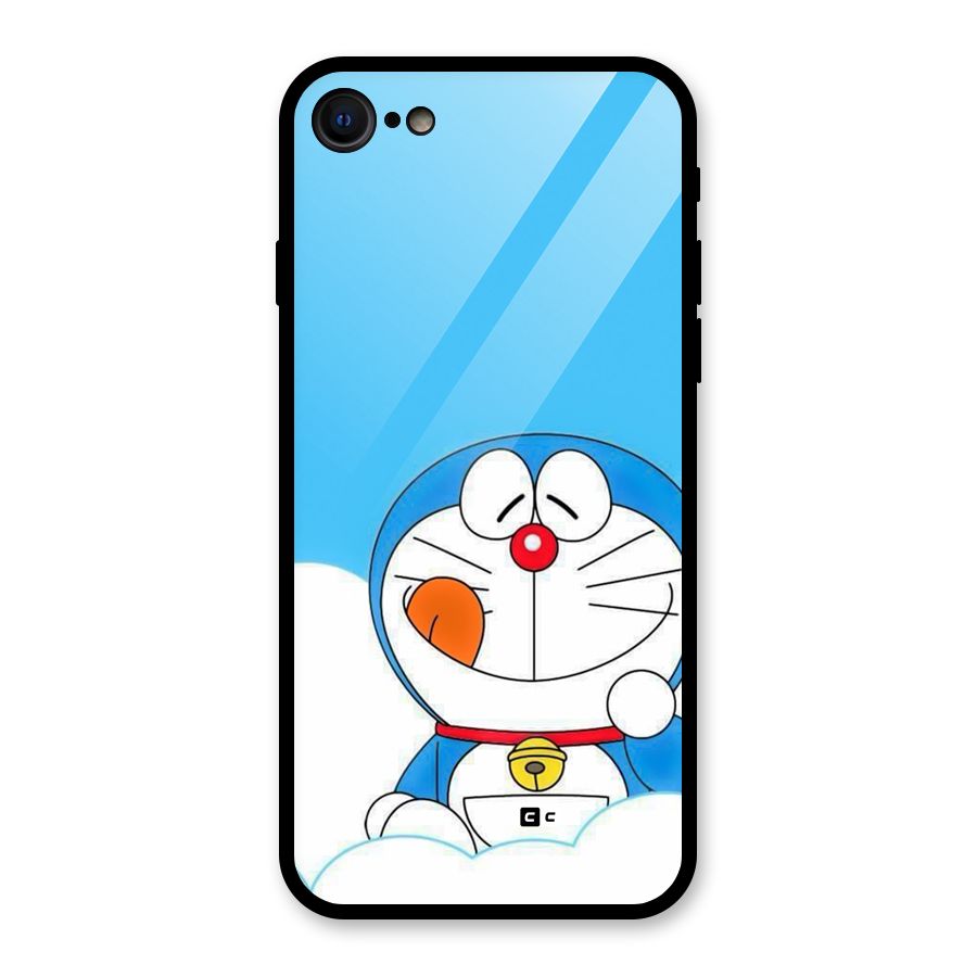 Doremon On Clouds Glass Back Case for iPhone 7