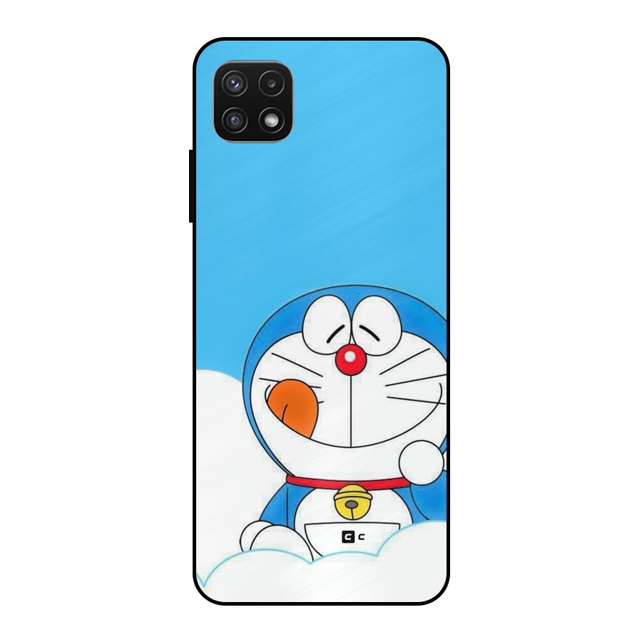Doremon On Clouds Metal Back Case for Galaxy A22 5G