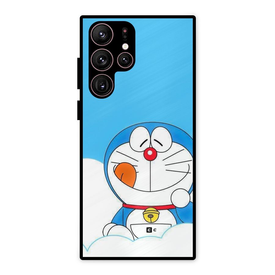 Doremon On Clouds Metal Back Case for Galaxy S22 Ultra 5G