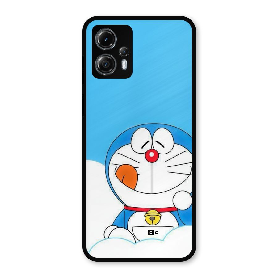 Doremon On Clouds Metal Back Case for Moto G13