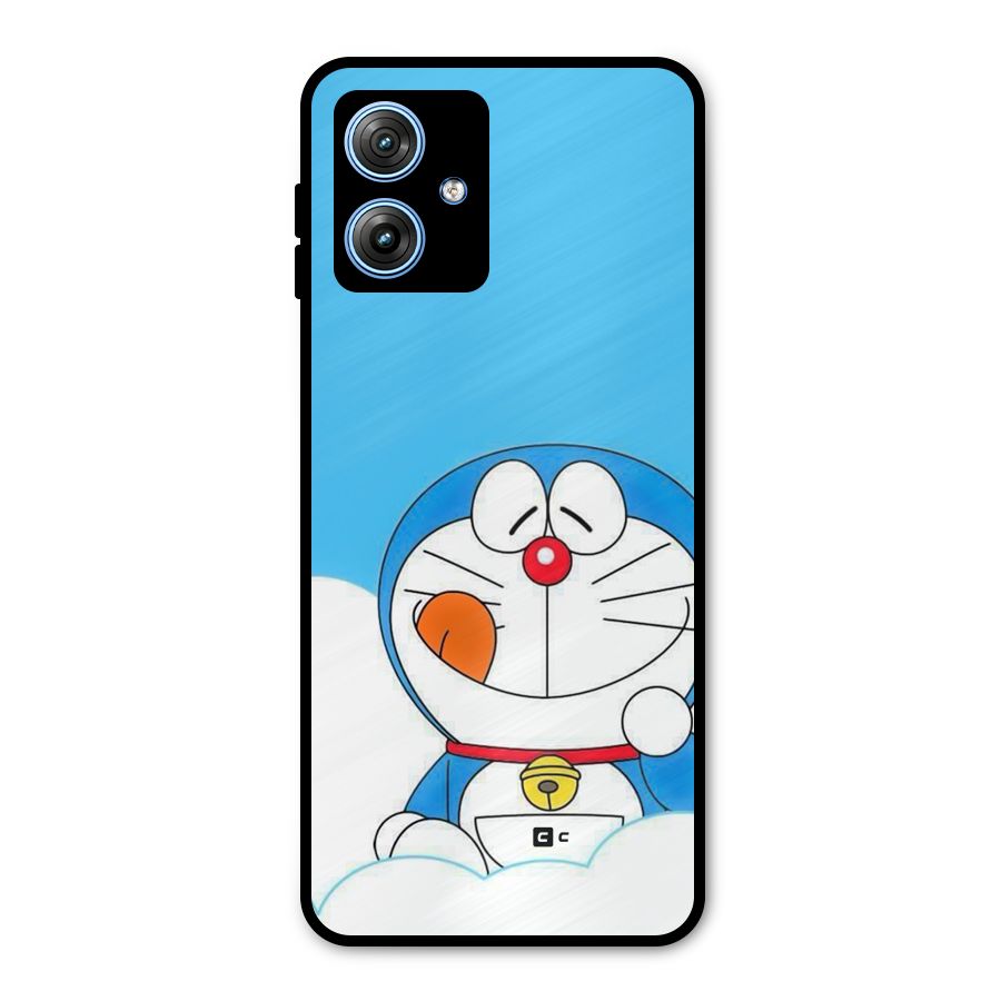 Doremon On Clouds Metal Back Case for Moto G54