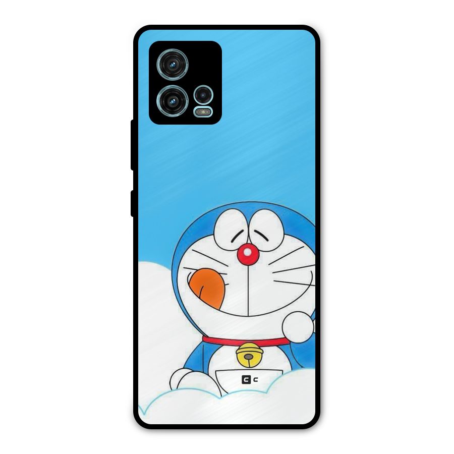 Doremon On Clouds Metal Back Case for Moto G72