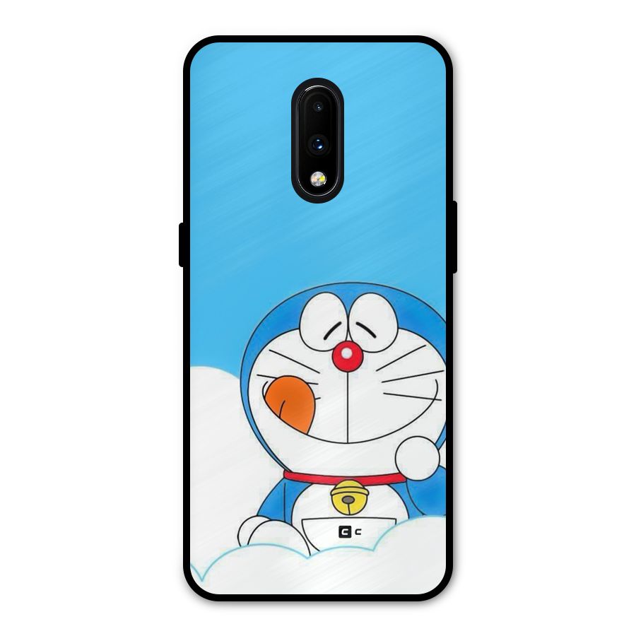Doremon On Clouds Metal Back Case for OnePlus 7