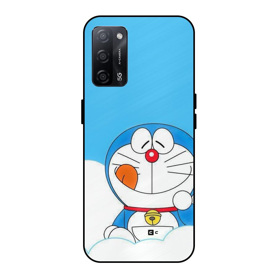 Doremon On Clouds Metal Back Case for Oppo A53s 5G