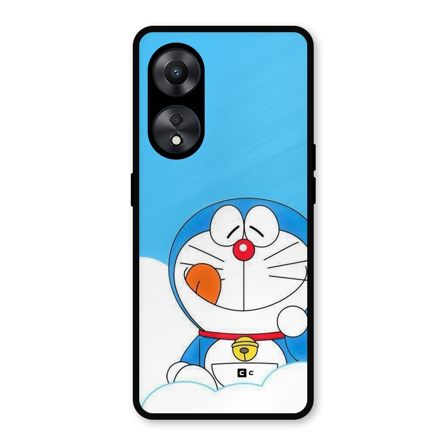 Doremon On Clouds Metal Back Case for Oppo A78