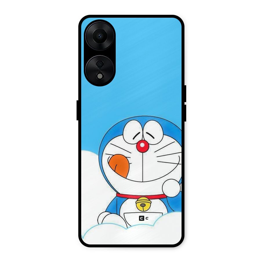 Doremon On Clouds Metal Back Case for Oppo A78 5G