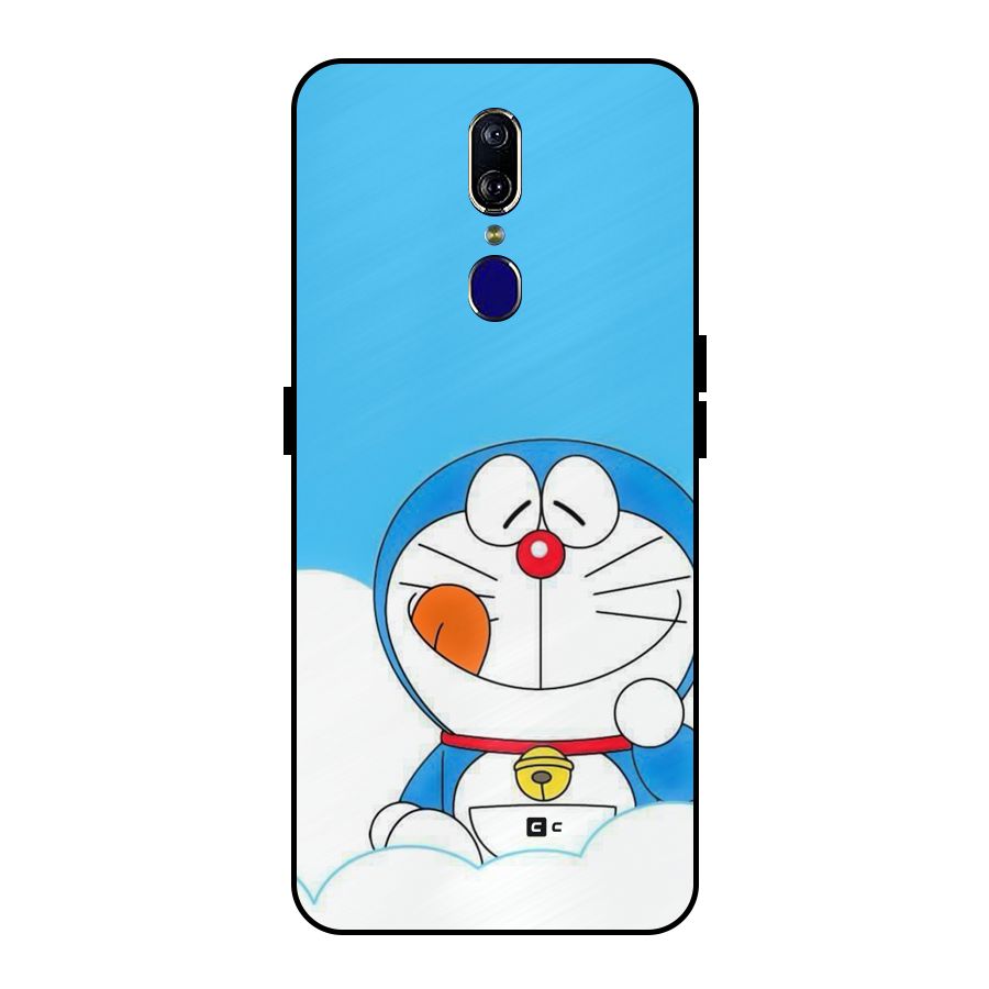 Doremon On Clouds Metal Back Case for Oppo F11