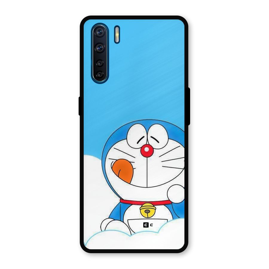 Doremon On Clouds Metal Back Case for Oppo F15