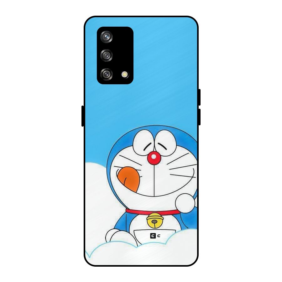 Doremon On Clouds Metal Back Case for Oppo F19