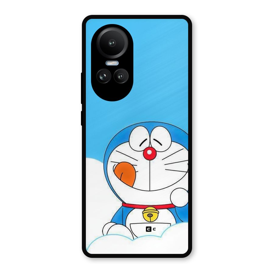Doremon On Clouds Metal Back Case for Oppo Reno10 Pro