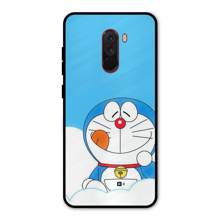 Doremon On Clouds Metal Back Case for Poco F1