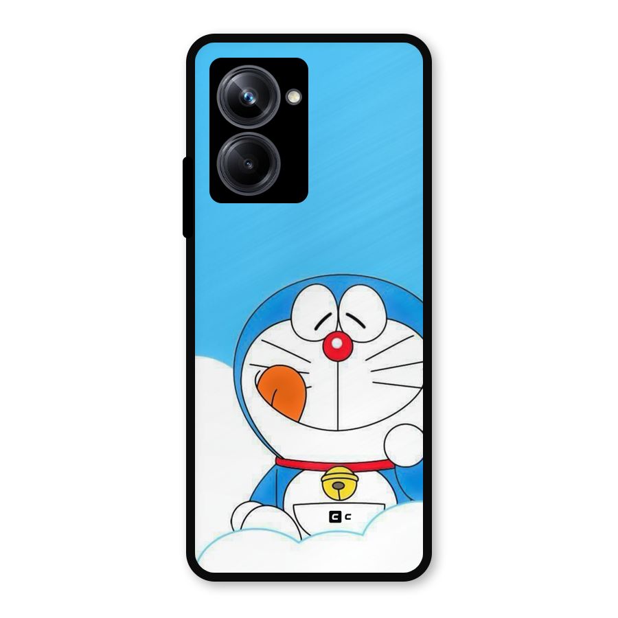 Doremon On Clouds Metal Back Case for Realme 10 Pro