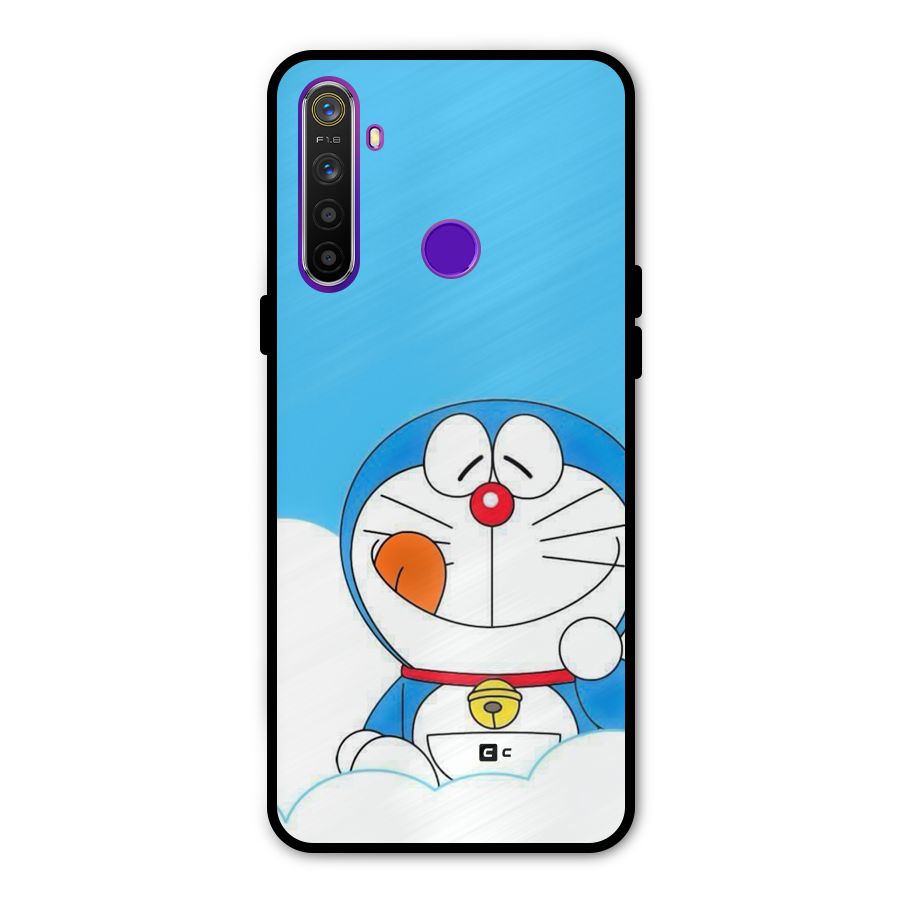 Doremon On Clouds Metal Back Case for Realme 5
