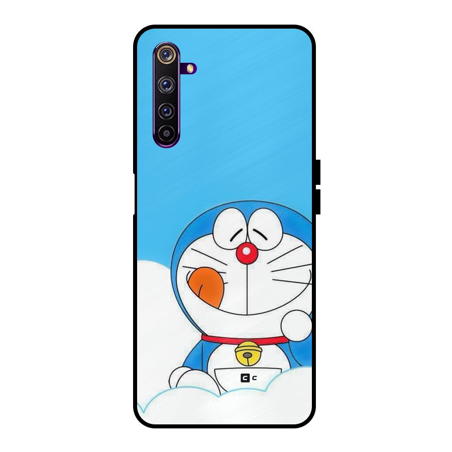 Doremon On Clouds Metal Back Case for Realme 6 Pro