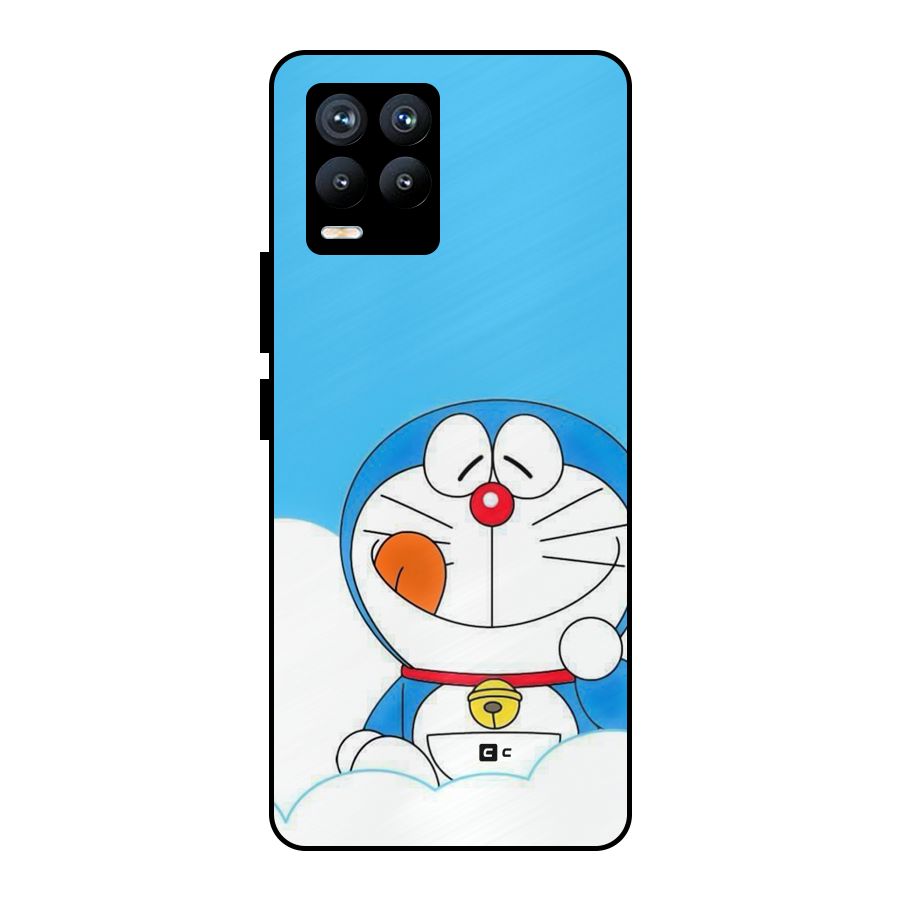 Doremon On Clouds Metal Back Case for Realme 8