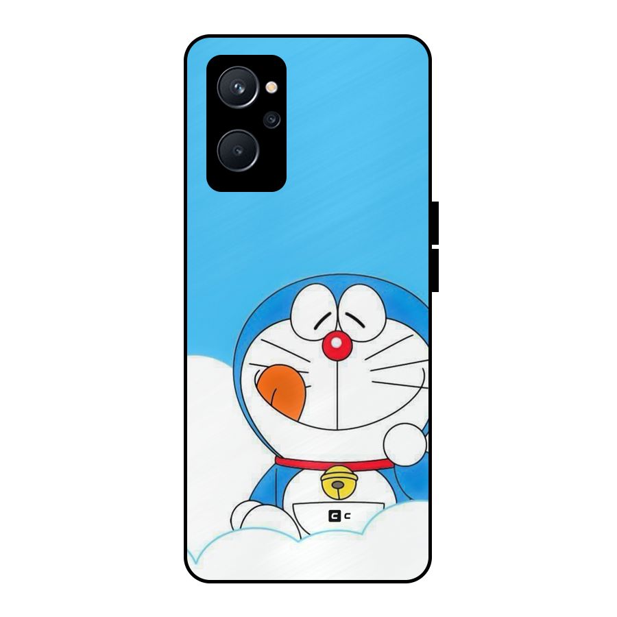 Doremon On Clouds Metal Back Case for Realme 9i 5G