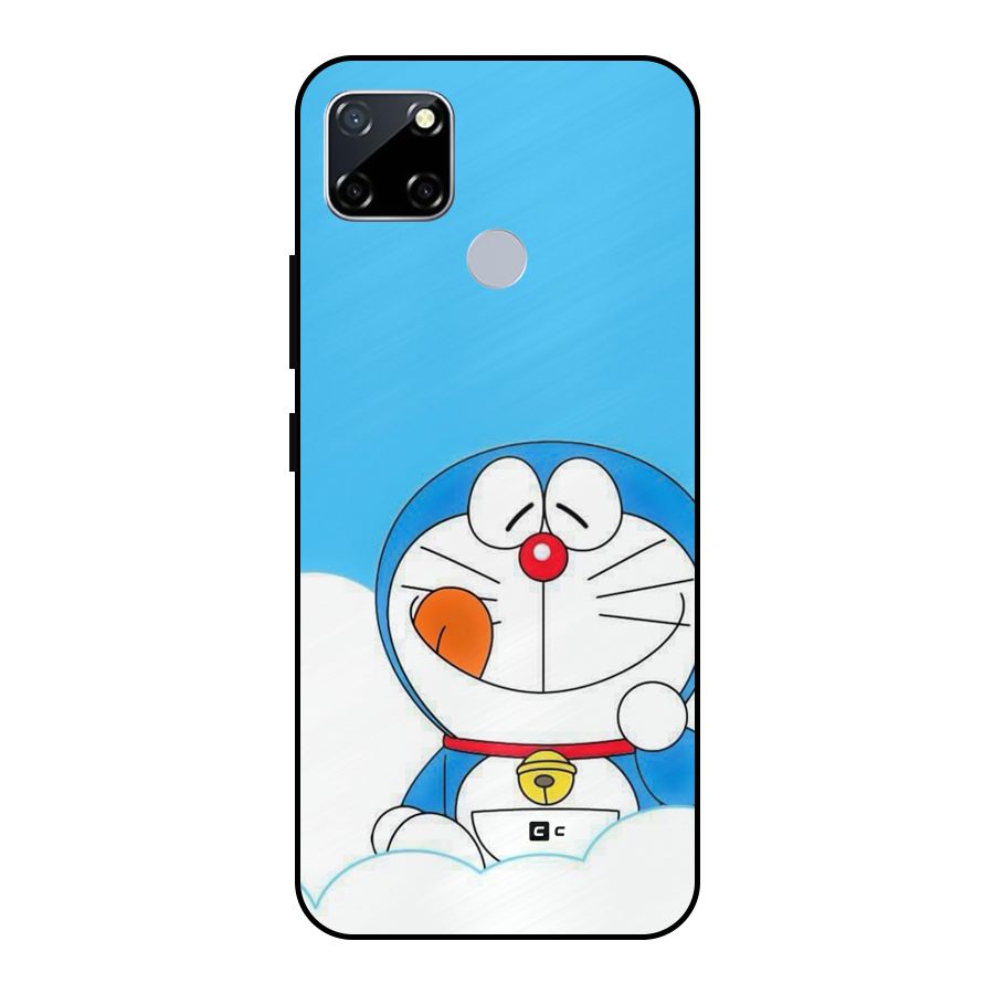 Doremon On Clouds Metal Back Case for Realme Narzo 30A