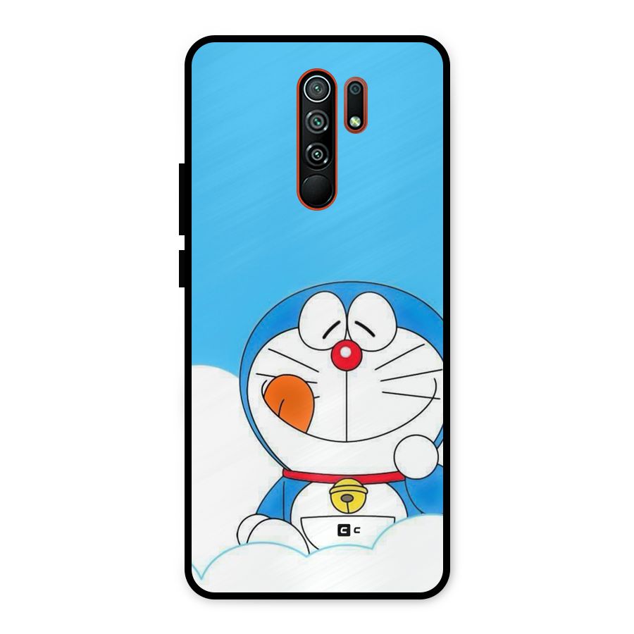 Doremon On Clouds Metal Back Case for Redmi 9 Prime