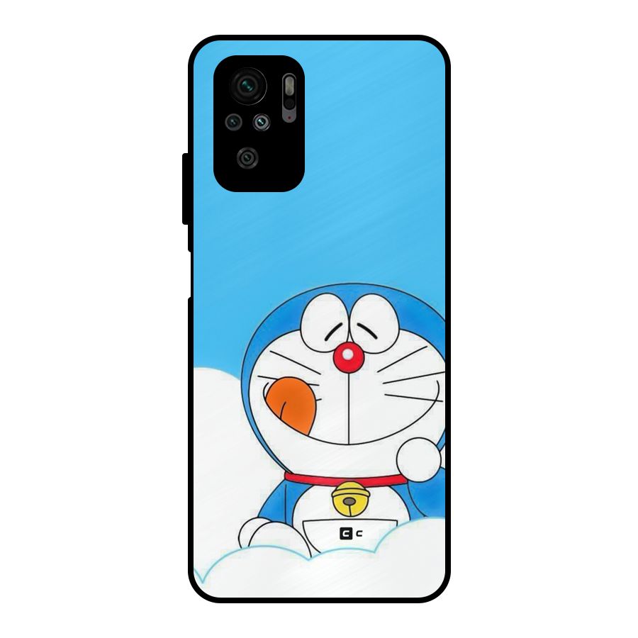 Doremon On Clouds Metal Back Case for Redmi Note 10S
