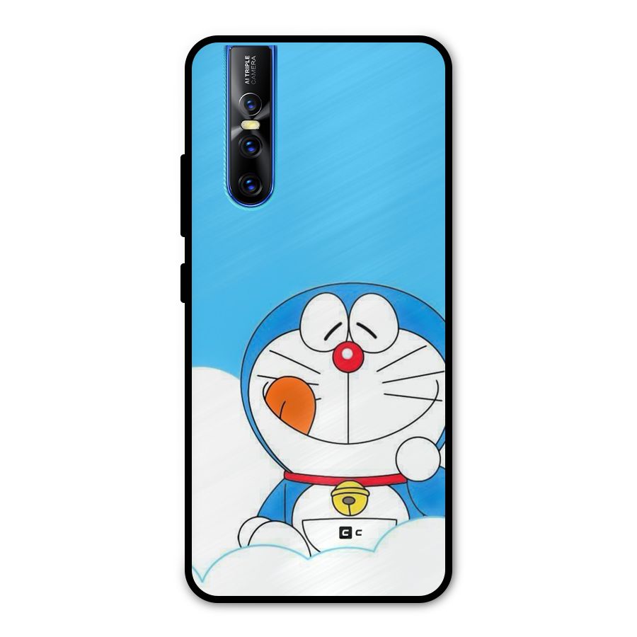 Doremon On Clouds Metal Back Case for Vivo V15 Pro