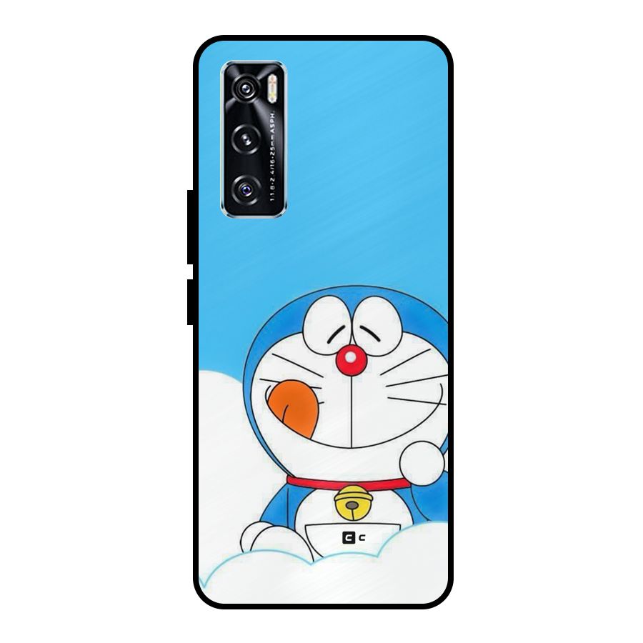 Doremon On Clouds Metal Back Case for Vivo V20 SE