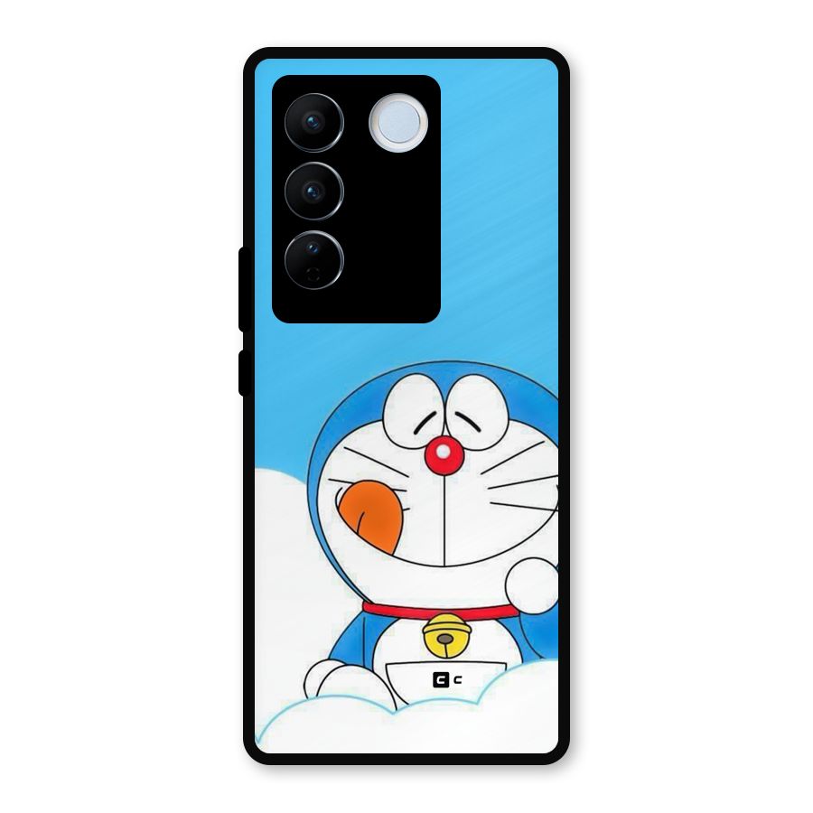 Doremon On Clouds Metal Back Case for Vivo V27