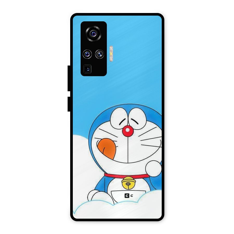 Doremon On Clouds Metal Back Case for Vivo X50 Pro