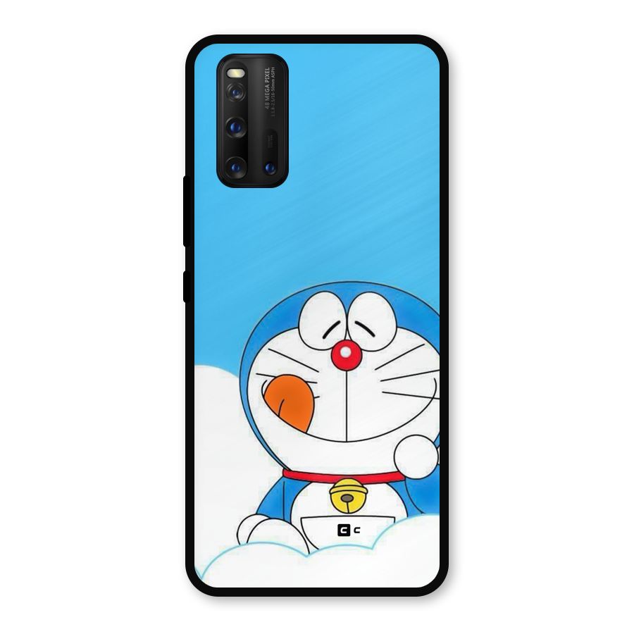 Doremon On Clouds Metal Back Case for iQOO 3