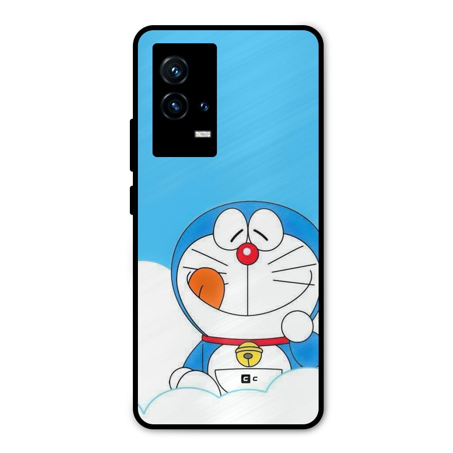 Doremon On Clouds Metal Back Case for iQOO 9 5G