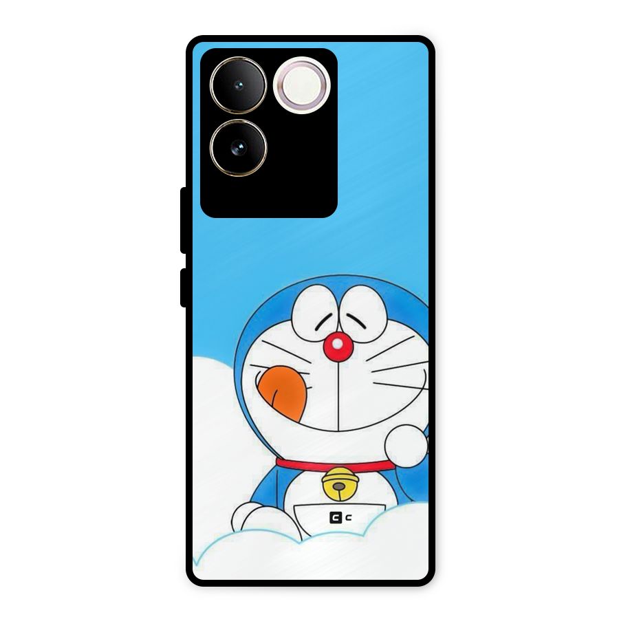 Doremon On Clouds Metal Back Case for iQOO Z7 Pro